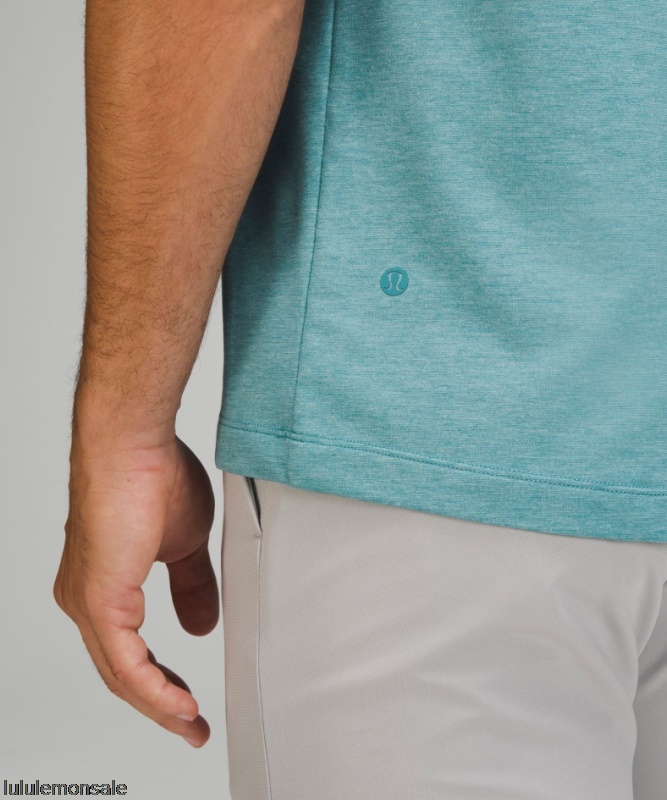 Lululemon Verkauf DELULU739 | Lululemon Deutschland Kurzarm-Poloshirt Mit Heather Crest Evolution
